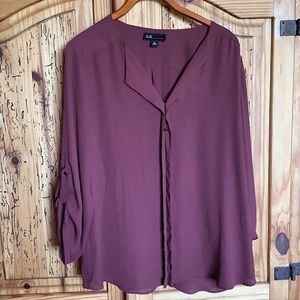 AGB maroon blouse top